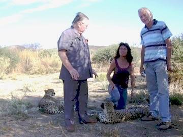 Al Imfeld auf einer Gepardenfarm in Namibia